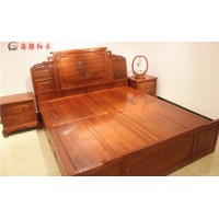 新中式红木家具大床-海强一号 红木家具
