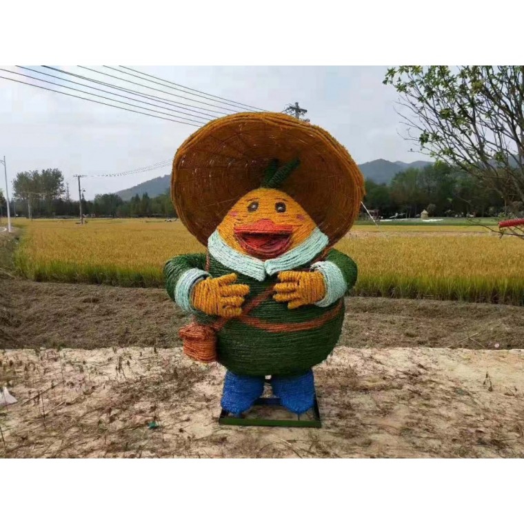稻草工艺品手工制作卡通景点公园摆件稻草工艺品手工制作稻草